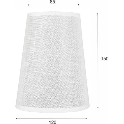 Paralume di ricambio per lampadario e applique ANTONIO E14 150x120 mm bianco