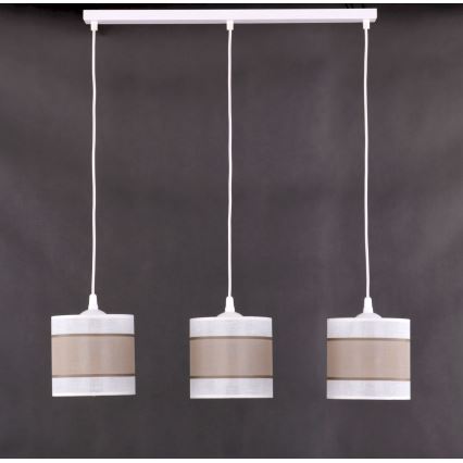 Paralume di ricambio per lampadario CATTLEYA E27, bianco/marrone
