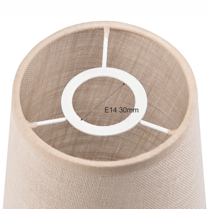 Paralume di ricambio per lampadario e applique ANTONIO E14 150x120 mm beige
