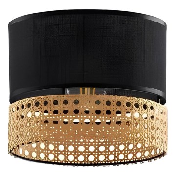Paralume di ricambio per lampadario PAGLIA E27 nero/rattan