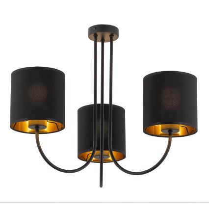 Paralume universale di ricambio WALEC E27 Ø 16 cm, nero/oro