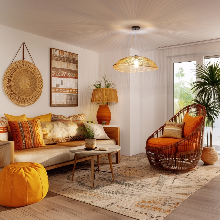 Paralume universale KERIA Ø 70 cm marrone