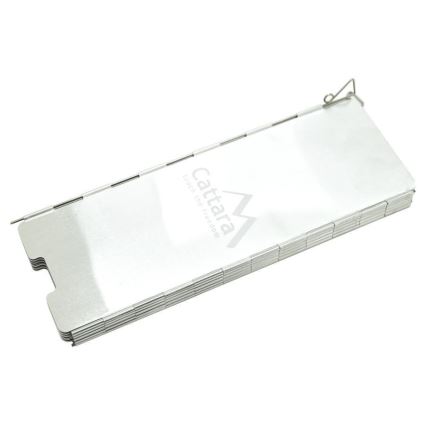 Pare-vent pour poêle 24x83cm chrome