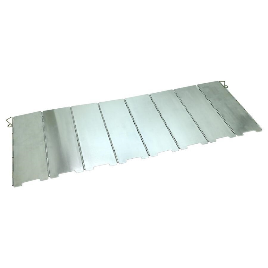 Pare-vent pour réchaud 24x67 cm chromé mat
