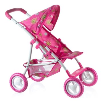 Passeggino sportivo per bambole rosa