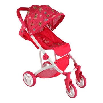 Passeggino sportivo per bambole rosso