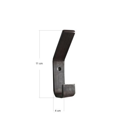 Patère 11x4 cm noir