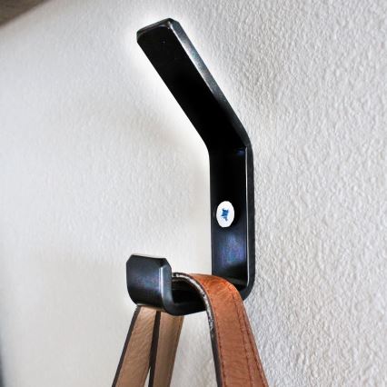 Patère 11x4 cm noir