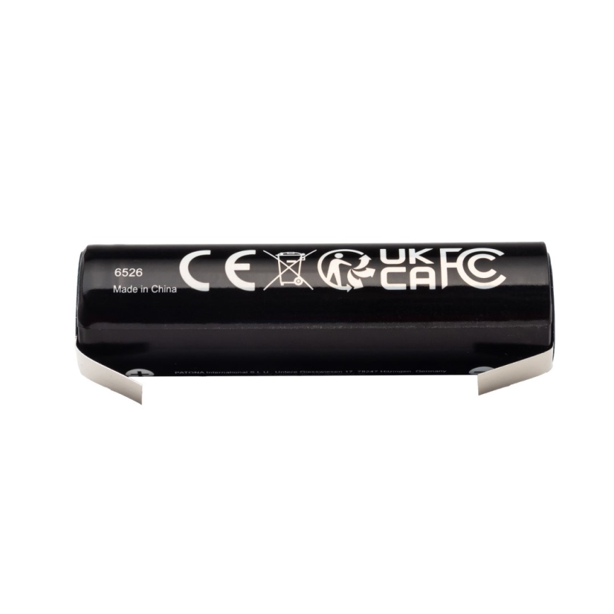 PATONA - Accumulatore 18650 Li-lon 3000mAh PREMIUM 3,7V con terminali a striscia per  saldatura