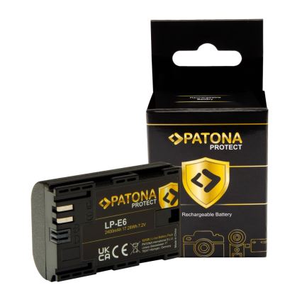 PATONA - Accumulatore Canon LP-E6 2400mAh Li-Ion Protect