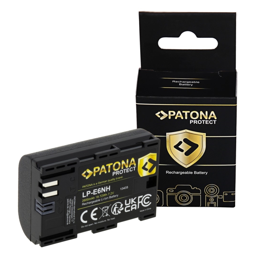 PATONA - Accumulatore Canon LP-E6NH 2600mAh Li-Ion Protect EOS R5/R6