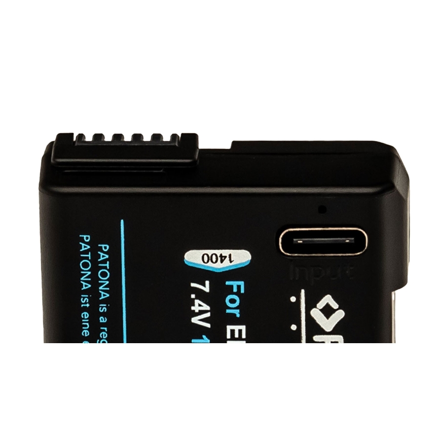 PATONA - Accumulatore Nikon EN-EL14/EN-EL14A 1030mAh Li-Ion Platinum USB-C di ricarica