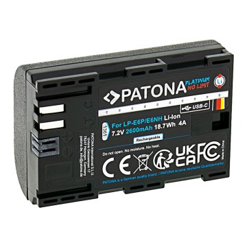 PATONA - Akku Canon LP-E6NH 2600mAh Li-Ion Platinum USB-C