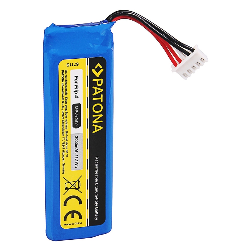PATONA - Batteria  JBL Flip 4 3000mAh 3,7V Li-Pol