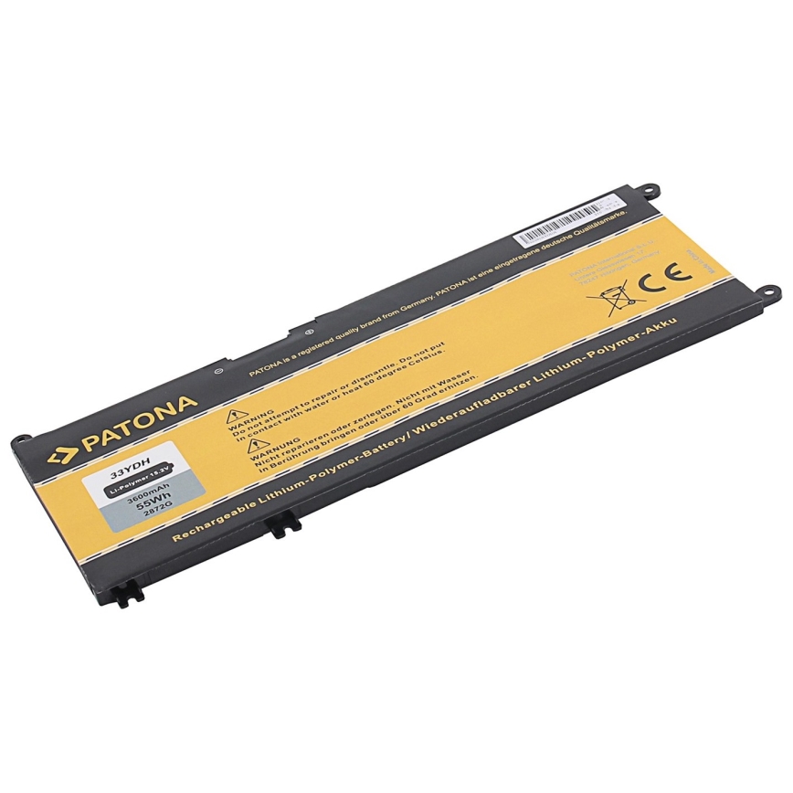 PATONA - Batterie DELL Inspiron 13/15/17 G3 3600mAh Li-Pol 15,2V 33YDH