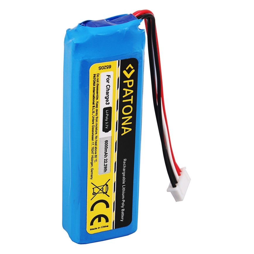 PATONA - Batterie JBL Charge 3 6000mAh 3,7V Li-Pol