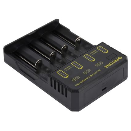 PATONA - Chargeur de piles AA/AAA/18650/14500/CR123A
