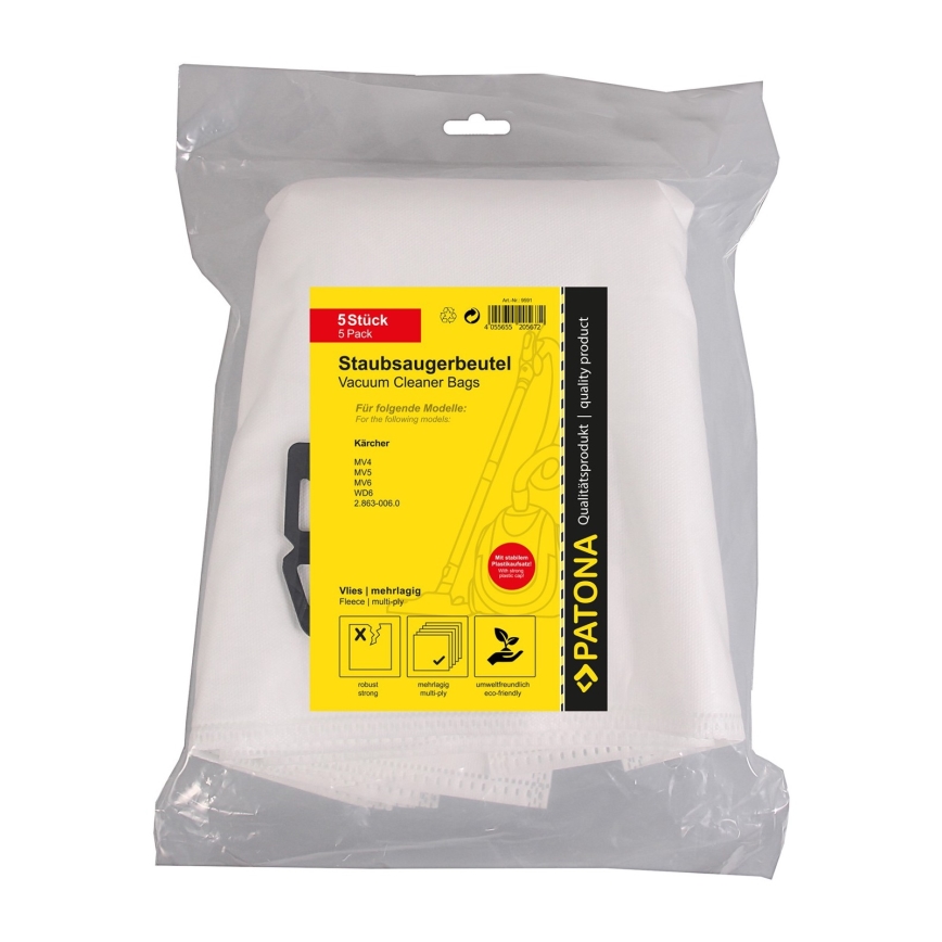 PATONA - Sacs d'apsirateur KÄRCHER WD4/WD5/WD6 - 5 kusů