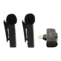 PATONA - SET 2x Microfono wireless con clip per smartphone USB-C 5V 50 mAh