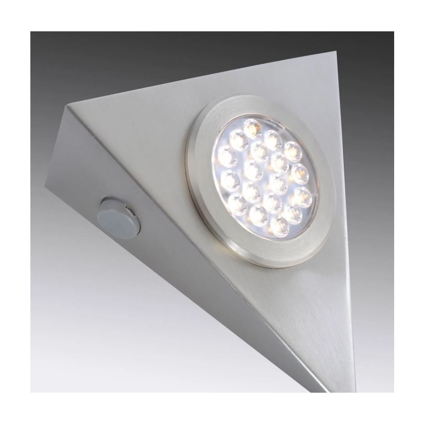 Paul Neuhaus 1119-55-3 - LOT 3x Luminaire de meuble avec un détecteur HELENA LED/2,5W/230V