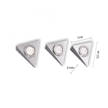 Paul Neuhaus 1119-55-3 - SET 3x LED Illuminazione per mobili con sensore HELENA LED/2,5W/230V
