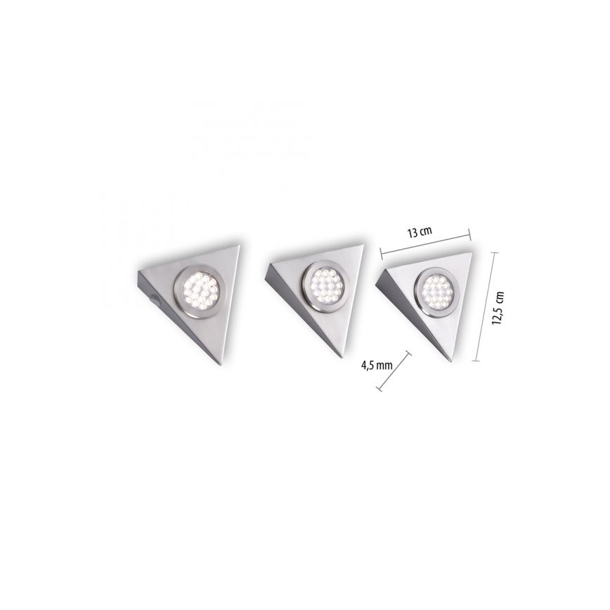 Paul Neuhaus 1119-55-3 - SET 3x LED Illuminazione per mobili con sensore HELENA LED/2,5W/230V
