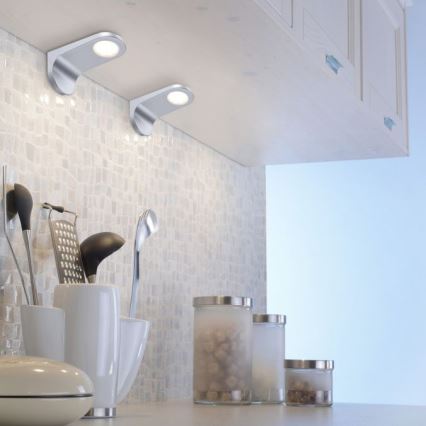 Paul Neuhaus 1157-21-2-LOT 2x LED Eclairage de meuble avec détecteur AMON 2,5W/230V