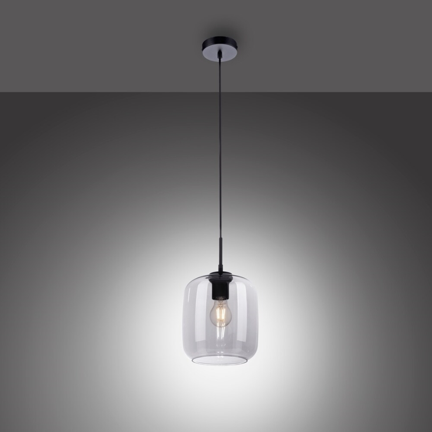 Paul Neuhaus 2002-25 - Lampadario a sospensione con filo SHITAKE 1xE27/10W/230V diametro 20 cm fumé