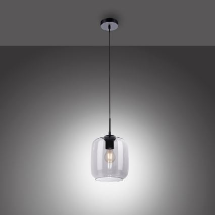 Paul Neuhaus 2002-25 - Suspension filaire SHITAKE 1xE27/10W/230V d. 20 cm fumé