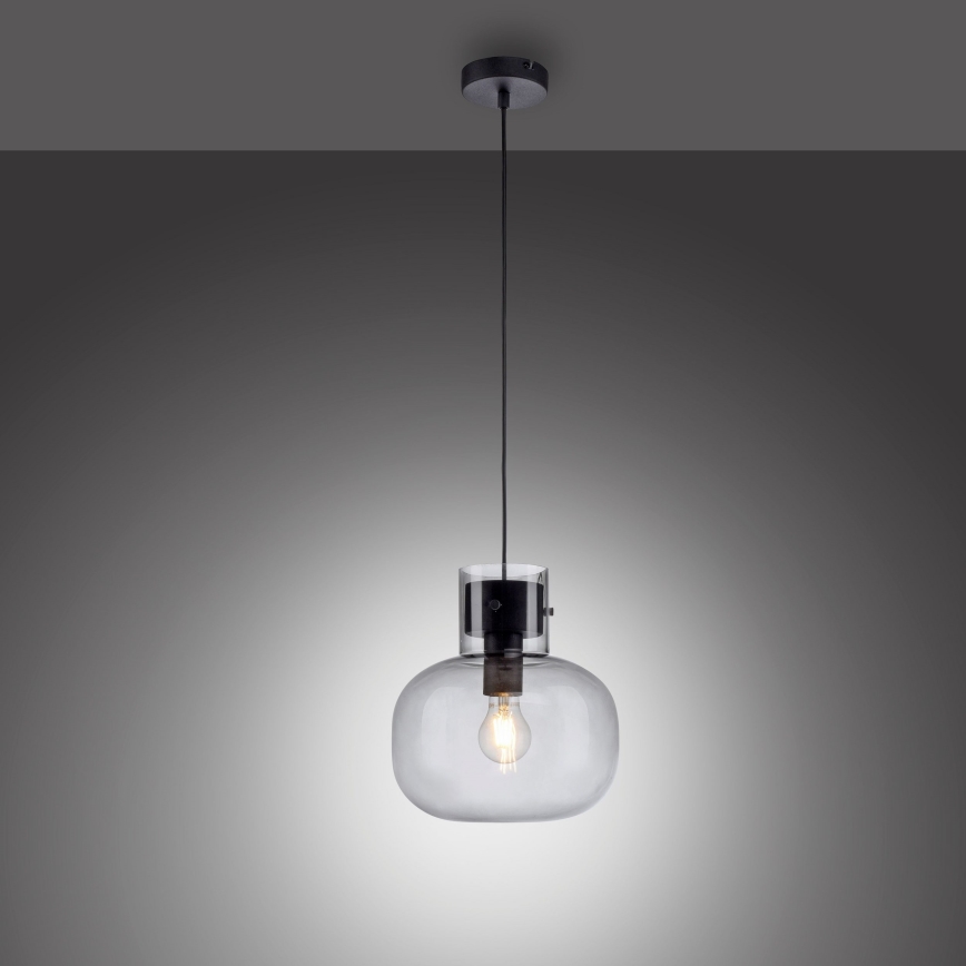Paul Neuhaus 2003-25 - Suspension filaire SHITAKE 1xE27/10W/230V d. 25 cm fumé