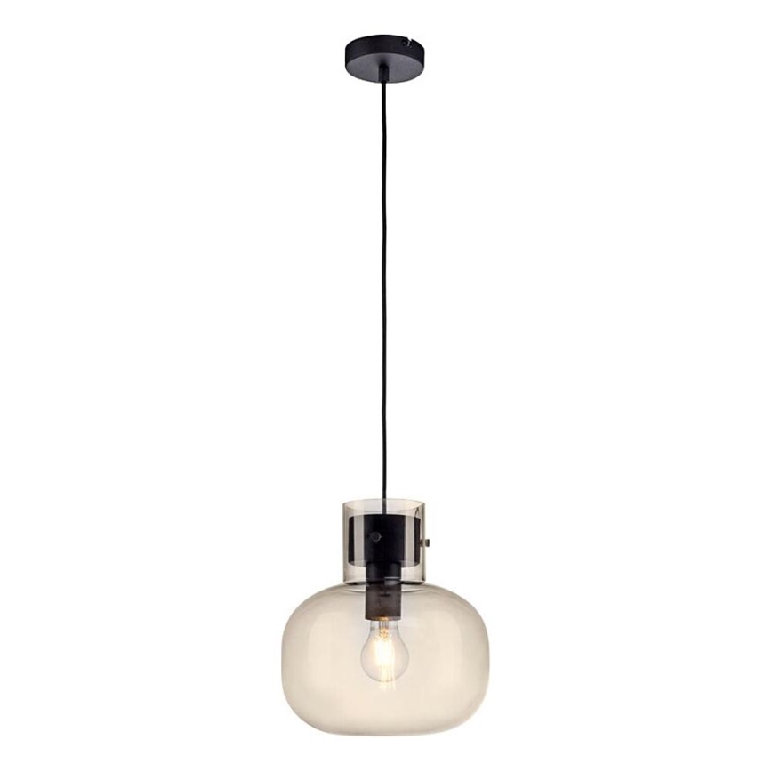 Paul Neuhaus 2003-27 - Suspension filaire SHITAKE 1xE27/10W/230V d. 25 cm fumé