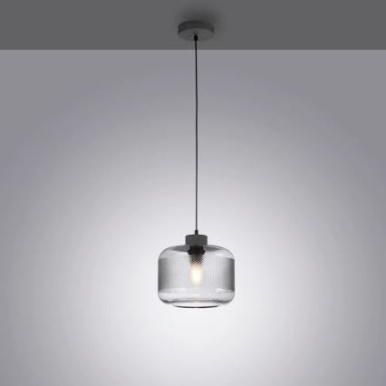 Paul Neuhaus 2005-25 - Lampadario a sospensione con filo BOLETUS 1xE27/10W/230V diametro 23,5 cm grigio