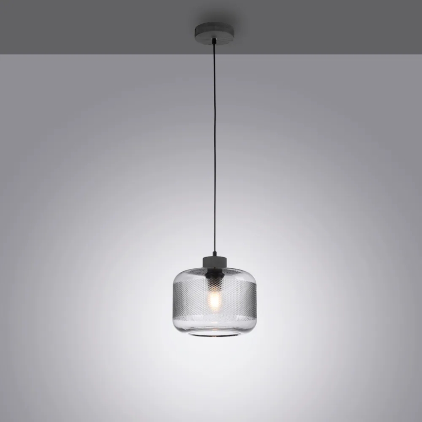 Paul Neuhaus 2005-25 - Lampadario a sospensione con filo BOLETUS 1xE27/10W/230V diametro 23,5 cm grigio