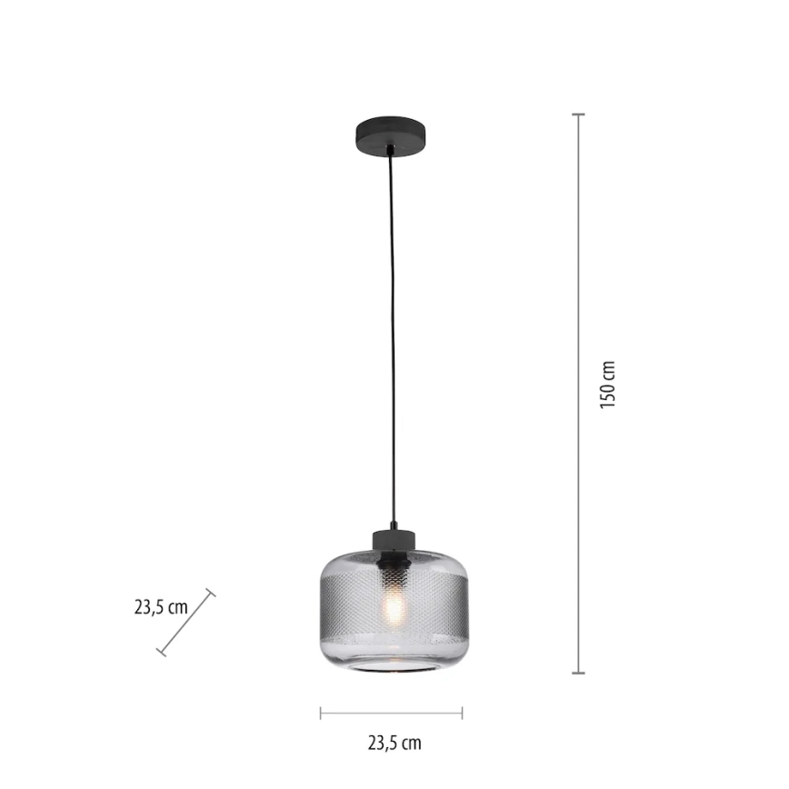 Paul Neuhaus 2005-25 - Lampadario a sospensione con filo BOLETUS 1xE27/10W/230V diametro 23,5 cm grigio