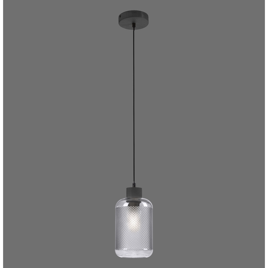 Paul Neuhaus 2006-25 - Lampadario a sospensione con filo BOLETUS 1xE27/10W/230V diametro 14 cm grigio