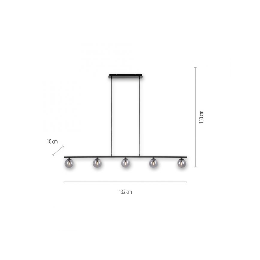 Paul Neuhaus 2026-18 - Lampadario LED su filo WIDOW 5xG9/3W/230V