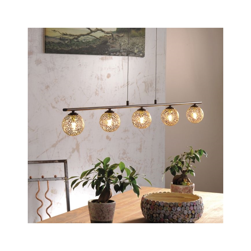 Paul Neuhaus 2040-48 - Lampadario a sospensione con filo GRETA 5xG9/40W/230V