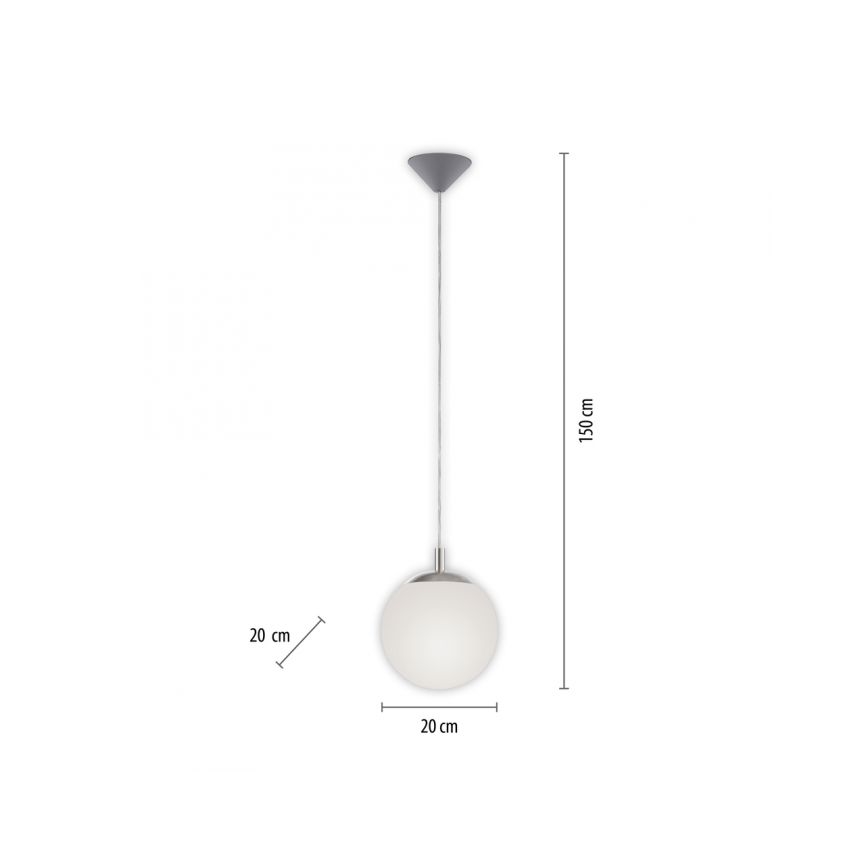 Paul Neuhaus 2072-55 - Suspension filaire BOLO 1xE27/60W/230V d. 20 cm