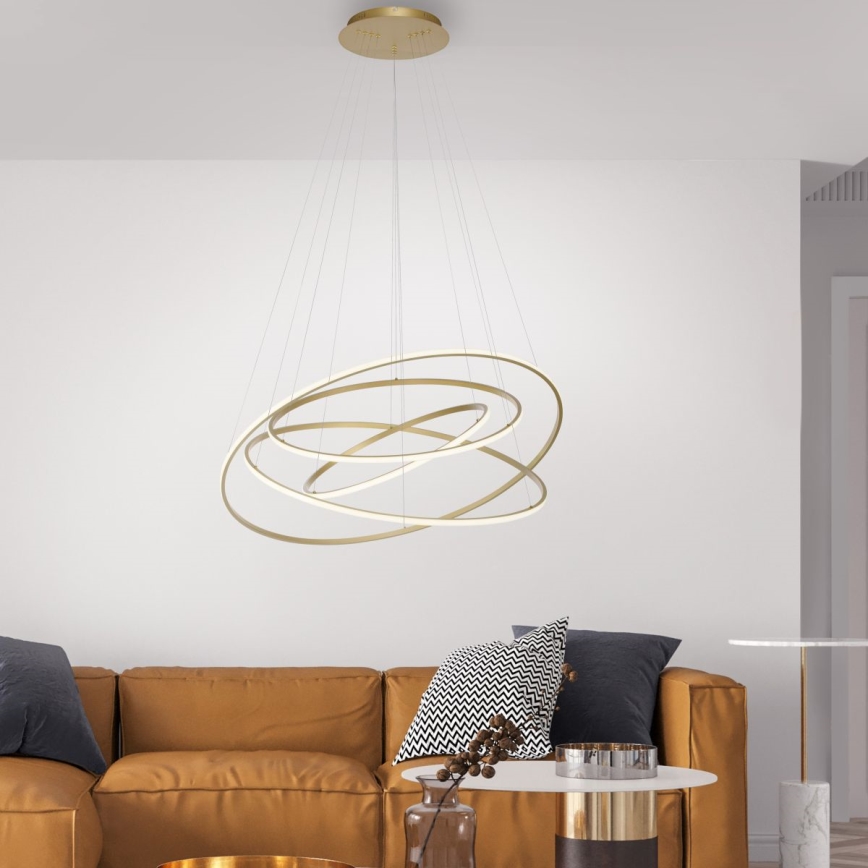 Paul Neuhaus 2124-60 - Lampadario a sospensione con filo LED dimmerabile TESSARA LED/97W/230V 2700-5000K + telecomando