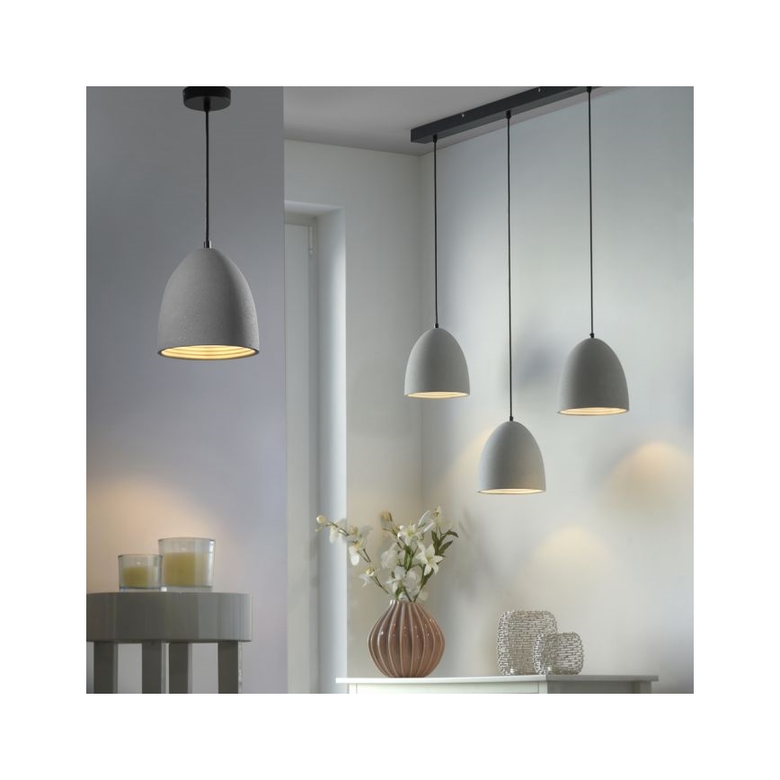 Paul Neuhaus 2231-22 - Lampadario a sospensione con filo ETON 1xE27/40W/230V calcestruzzo