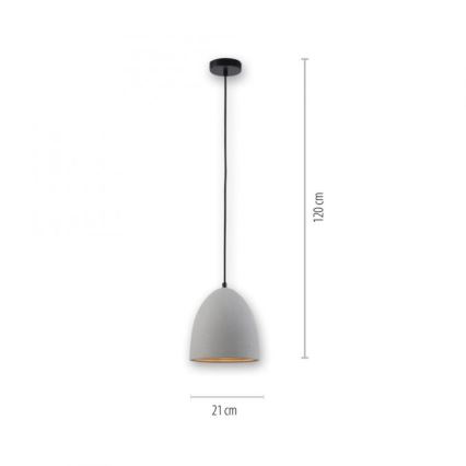 Paul Neuhaus 2231-22 - Suspension filaire ETON 1xE27/40W/230V béton