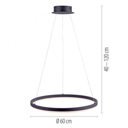 Paul Neuhaus 2382-13 - Suspension filaire à intensité variable TITUS LED/38,5W/230V