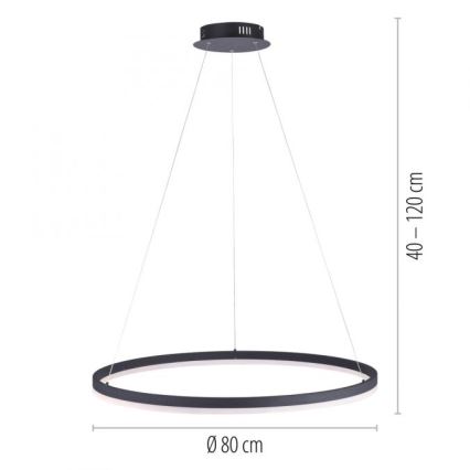 Paul Neuhaus 2383-13 - Suspension filaire LED à intensité variable TITUS LED/50W/230V