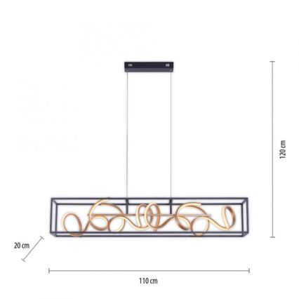 Paul Neuhaus 2416-18 - Lampadario LED a sospensione con filo dimmerabile SELINA 4xLED/10,2W/230V