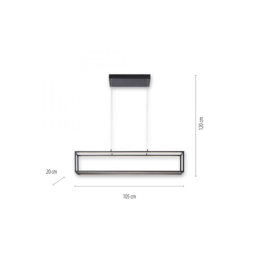 Paul Neuhaus 2441-18 - Suspension filaire à intensité variable CONTURA 4xLED/8W/230V