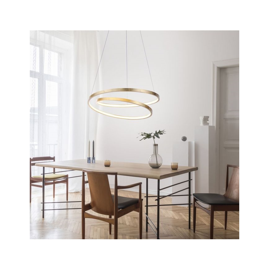 Paul Neuhaus 2472-12 - Lampadario LED dimmerabile su filo ROMAN LED/30W/230V dorato