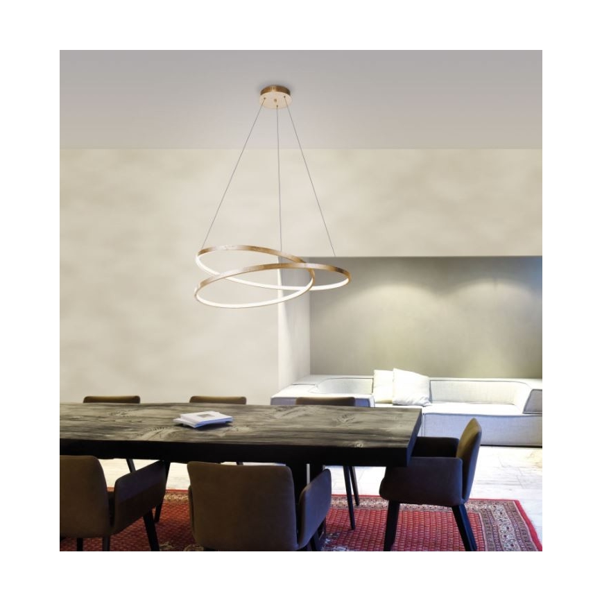Paul Neuhaus 2474-12 - Lampadario LED dimmerabile su filo ROMAN LED/40W/230V dorato