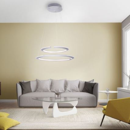 Paul Neuhaus 2491-55 - Lampadario LED dimmerabile su cavo ALESSA 2xLED/26W/230V con telecomando
