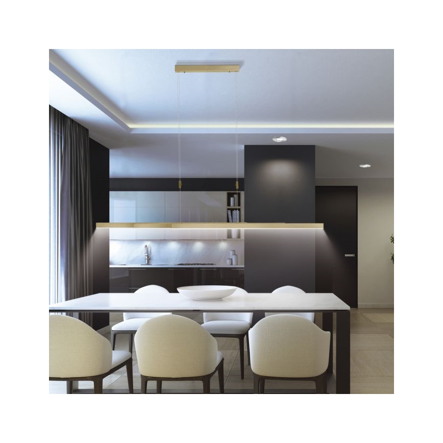 Paul Neuhaus 2568-60 - Lampadario a sospensione con filo LED dimmerabile ADRIANA LED/14W/230V  2700-5000K ottone
