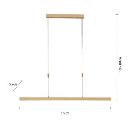 Paul Neuhaus 2568-60 - Lampadario a sospensione con filo LED dimmerabile ADRIANA LED/14W/230V  2700-5000K ottone